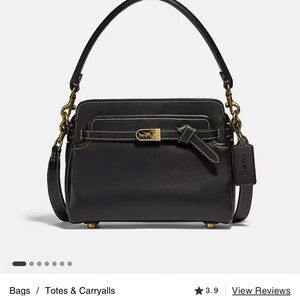 Coach Tate Carryall 23 Black Leather Women's Bag